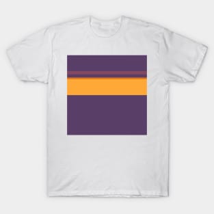 A well-made federation of Old Heliotrope, Dark Mauve, Dark Salmon, Brownish Orange and Mango stripes. T-Shirt